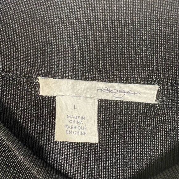 Halogen Women’s Size Large Striped Knit Sleeveless Knee Length Stretch Dress - Picture 5 of 9